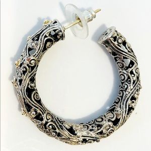 Konstantino Filagree Large Hoops sterling and 18k